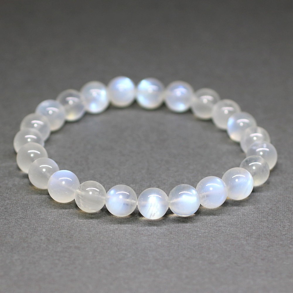 高品質]ペリステライトブレスレット/通称ブルームーンストーン（約8mm