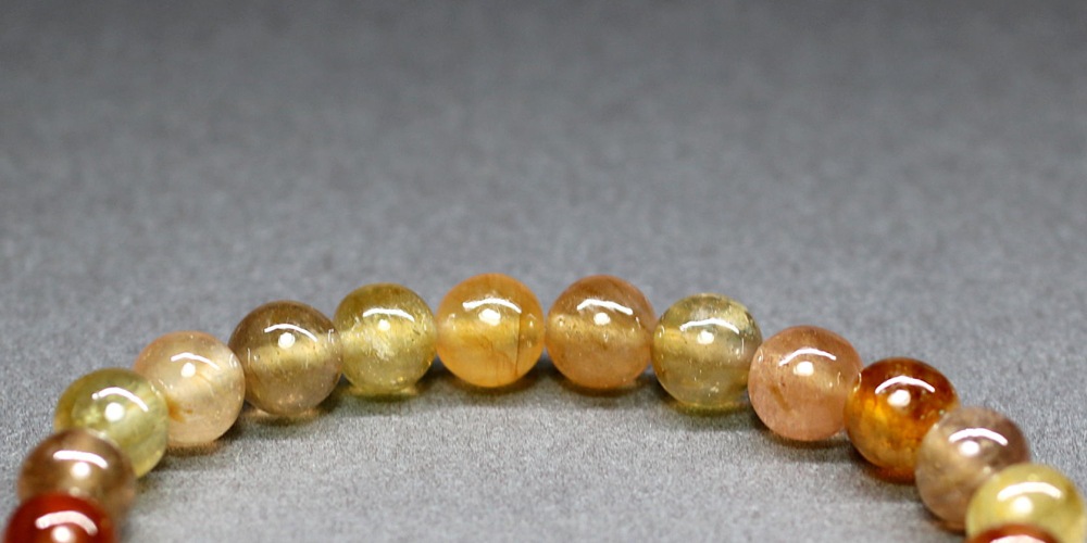 高品質]イエローサファイアブレスレット （約8.5mm玉・ミックスタイプ