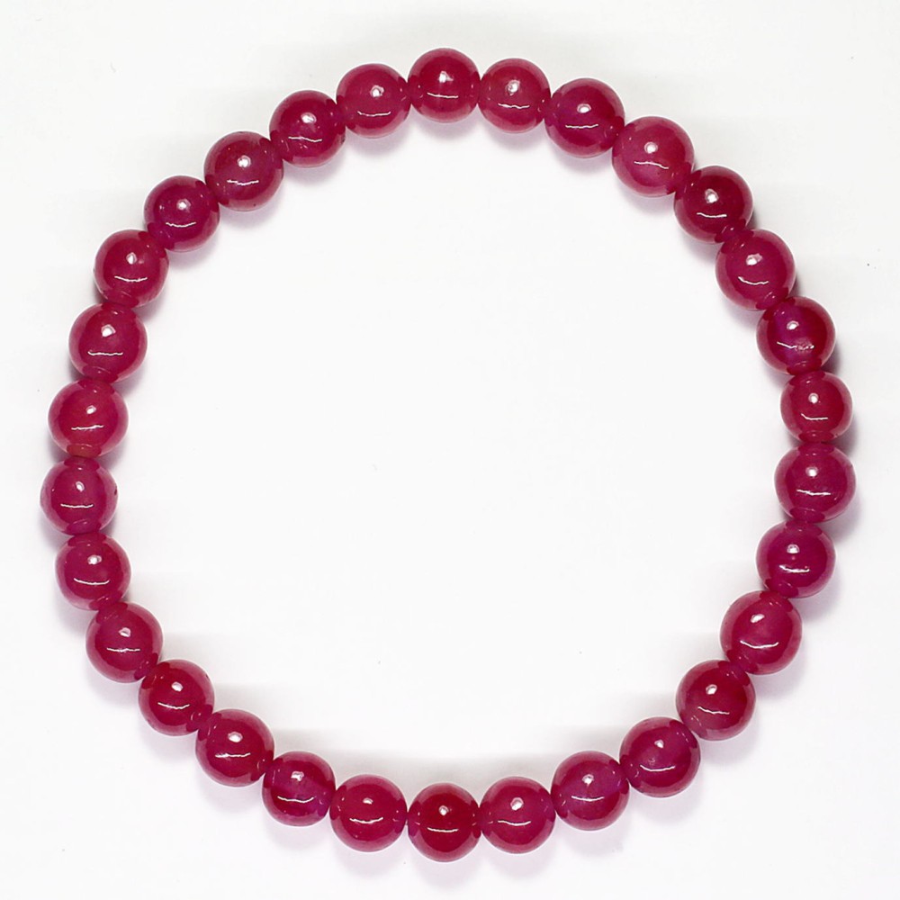トップクォリティ]ピンクサファイアブレスレット（約6mm玉） - 埼玉県