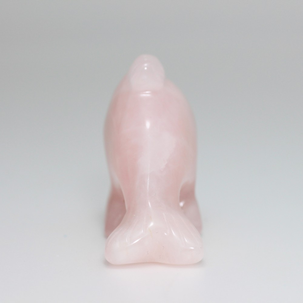 ブラジル産]ローズクォーツ彫刻イルカ - 埼玉県吉川市の天然石専門店