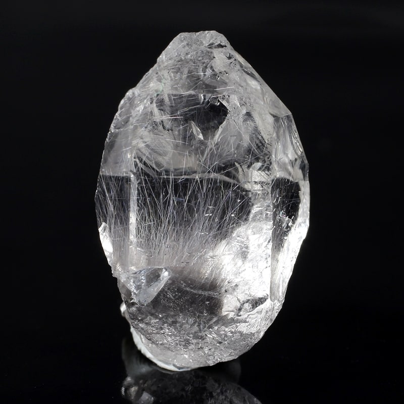 ブラジル産]プラチナルチルクォーツ原石ナチュラルポイント