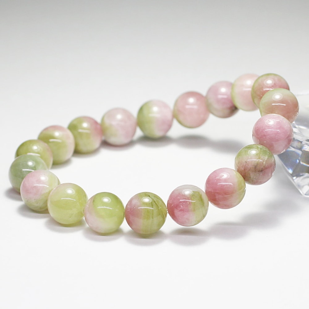 高品質]ウォーターメロントルマリンブレスレット（約10mm玉） - 埼玉県