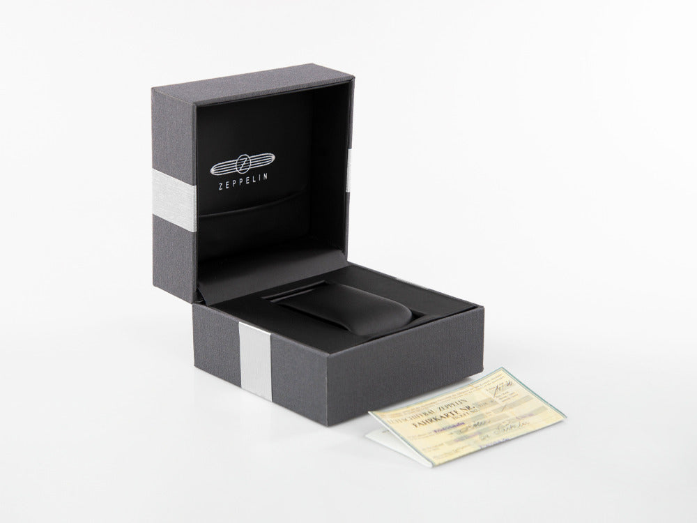 Zeppelin LZ 129 Hindenburg Moonphase Quartz Watch, Blue, 40 mm