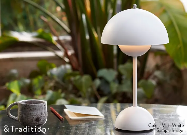 フラワーポット ポータブルランプ VP9 （マットライトグレー