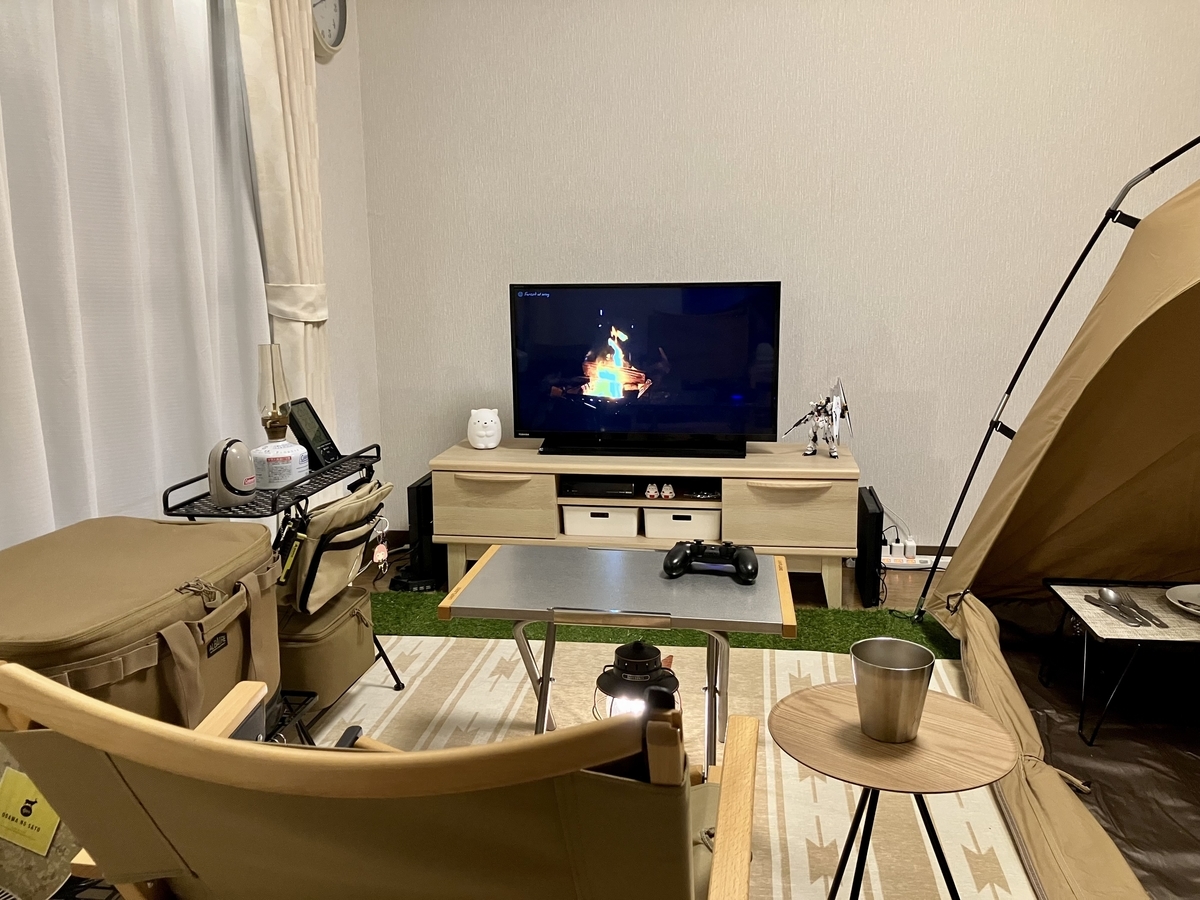 部屋キャンプのレイアウトをご紹介！ペンドルトンのブランケットも