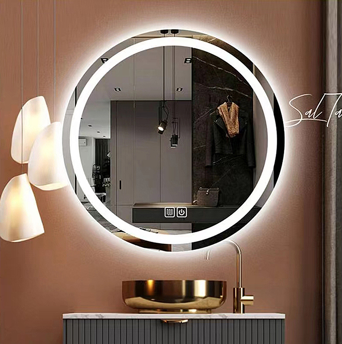 照明付きミラー【サークルミラーLED(MK322-600)】