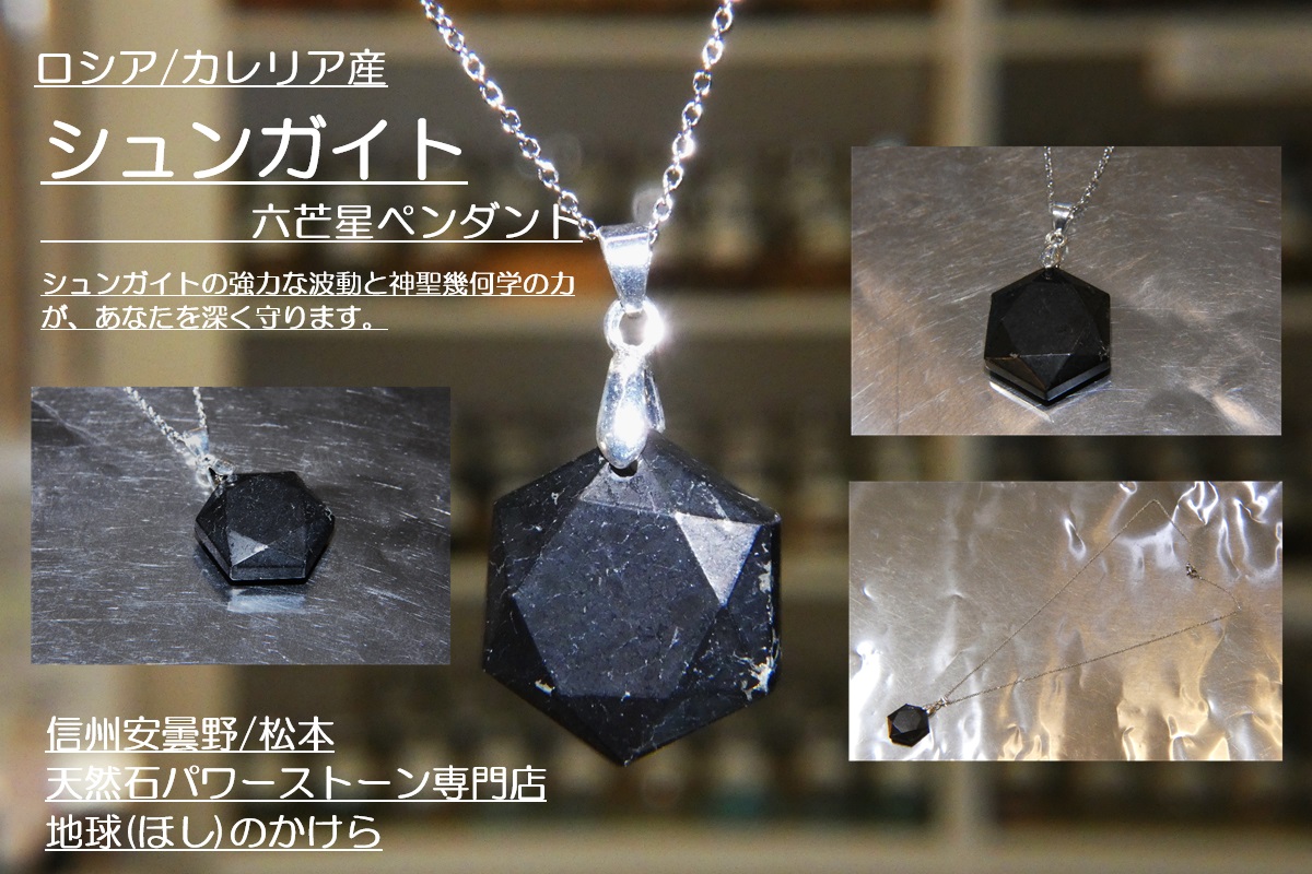 強力な波動で守る シュンガイト六芒星ペンダント sa1926 | 天然石
