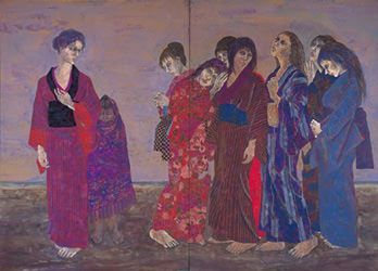 日本画 内田あぐり - 骨董品 買取り八光堂