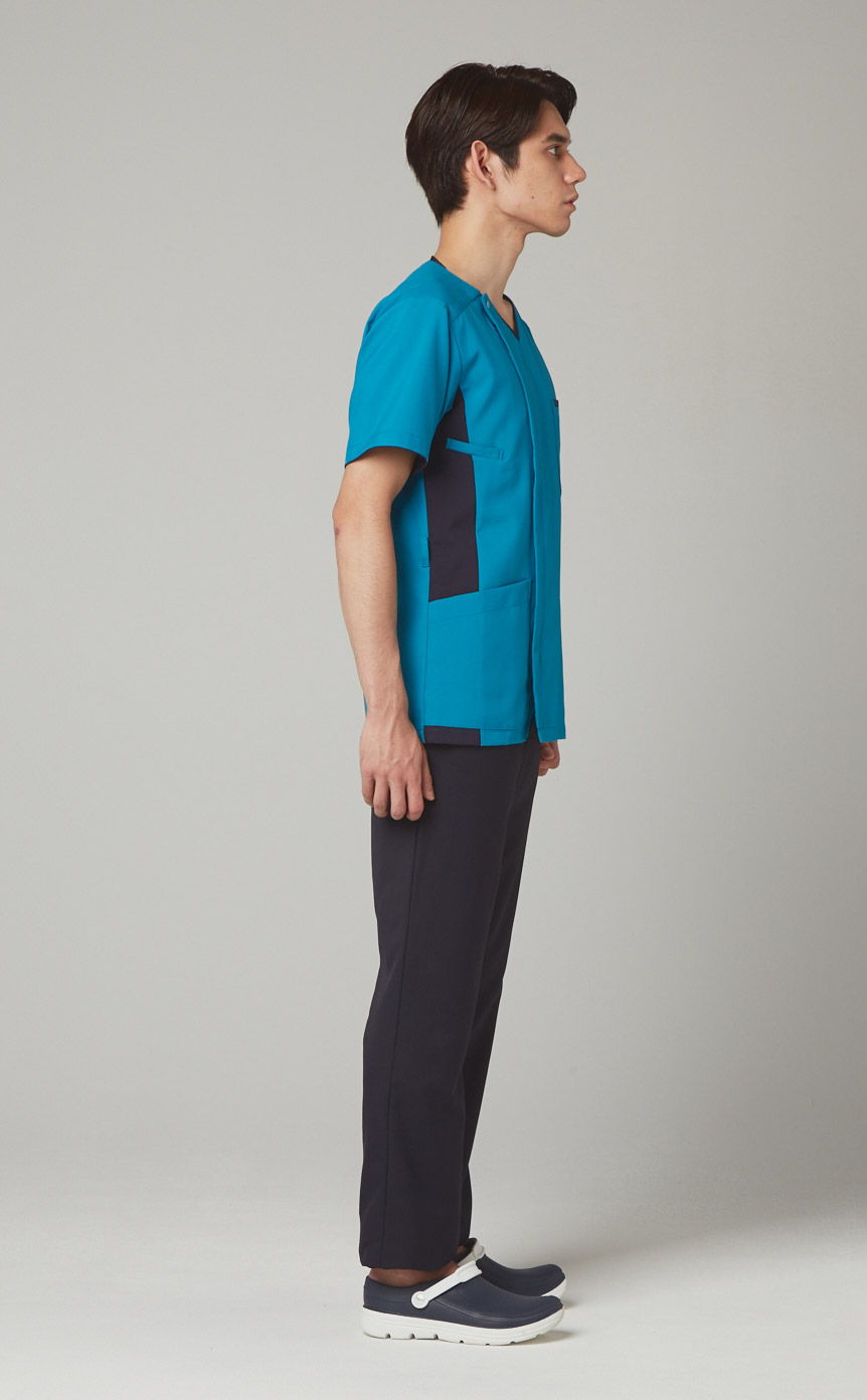 FOLK/フォーク-7025SC-17】メンズジップスクラブ(ダークネイビー