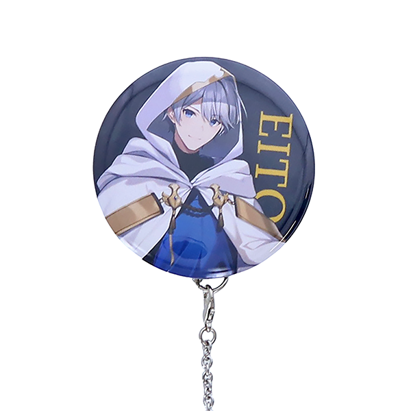 チャーム付きチェーン缶バッジ【最安値503円】｜ノベルティ・記念品