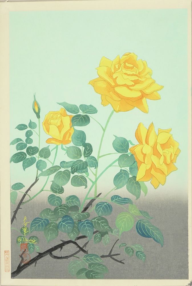 大野麦風 バラ | 浮世絵 | 原書房 神田神保町