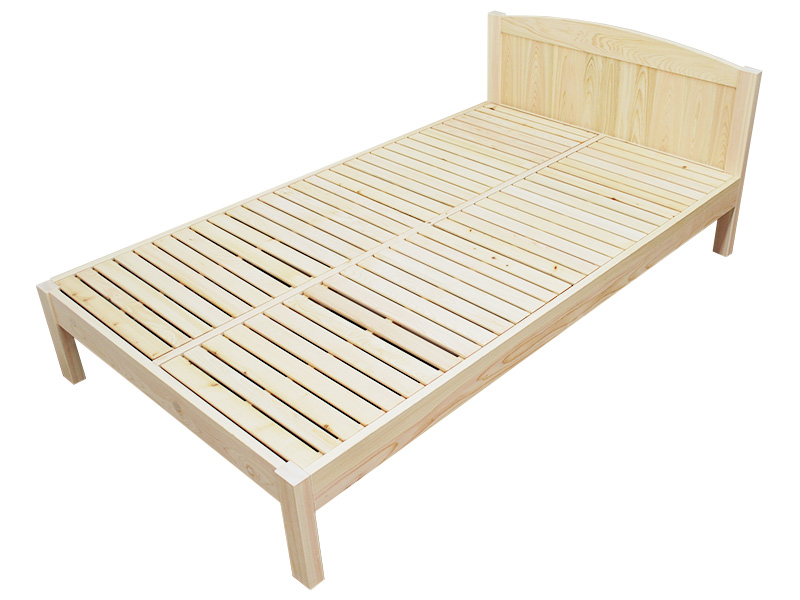 国産ひのきベッド ヘッドボード（カーブ）付き【ひのき家具専門店