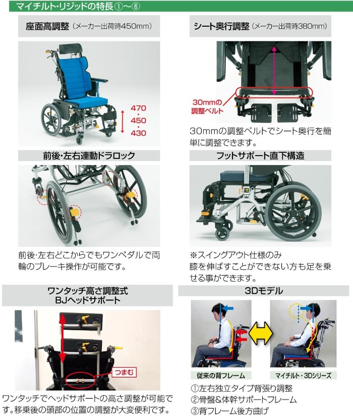 松永製作所】マイチルト・リジッド3D ティルト＆リクライニング