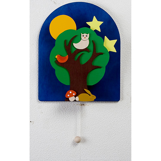 月と星壁掛オルゴール：おもちゃ：百町森