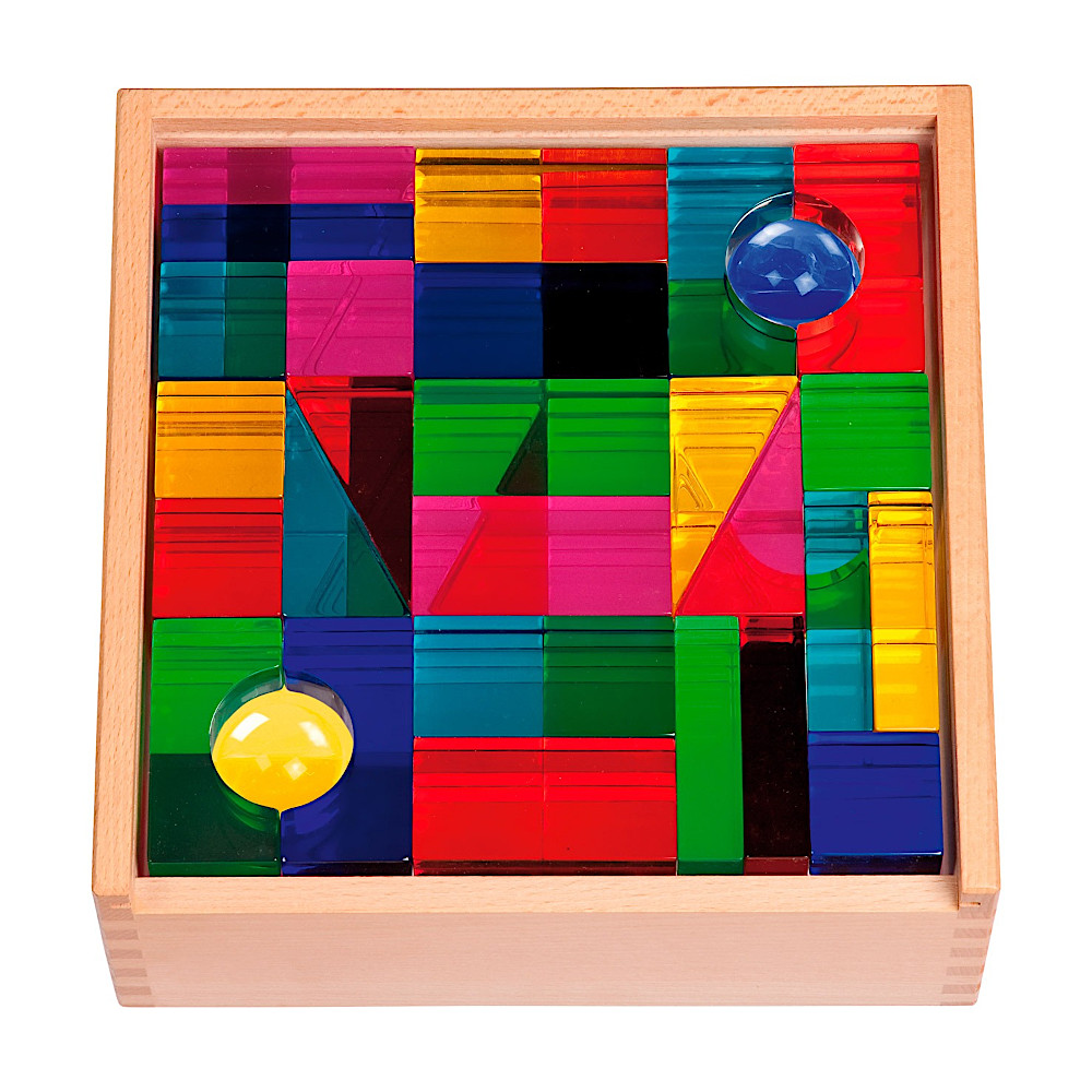 木箱入 Luxy ブロック（カラー）：おもちゃ：百町森