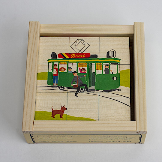 AF904 六面体パズル・9pc・のりもの：おもちゃ：百町森