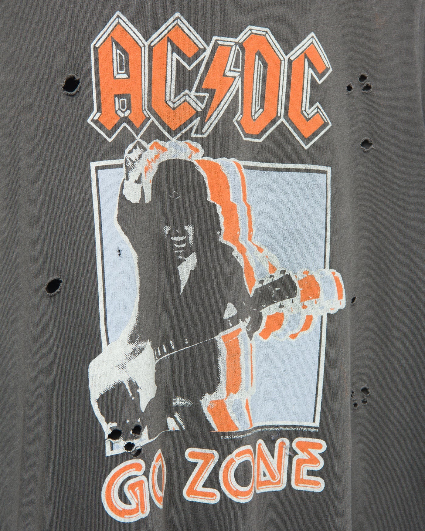 Women's AC/DC Go Zone Vintage Destroy Tee | Junk Food Clothing
