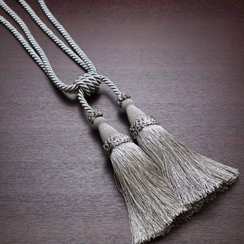 2つふさタッセル JT-1-GY-M グレー ｜ジャストカーテン