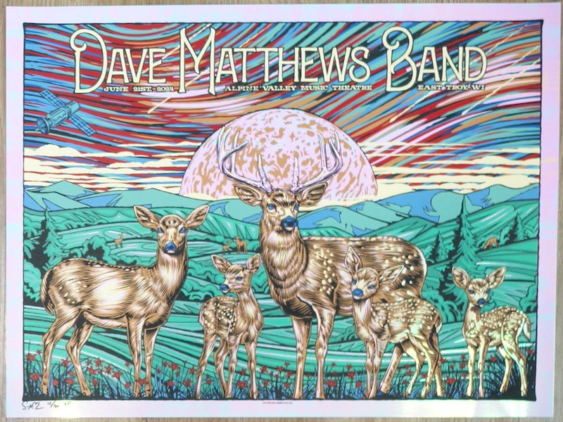 2024 Dave Matthews Band - Alpine I Iridescent Foil Concert Poster
