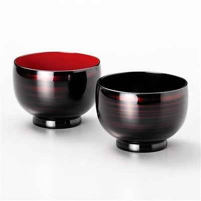 雅乃 越前漆器 彩波睦美椀 ペア 白檀 化粧箱入り: サトクル|【JA