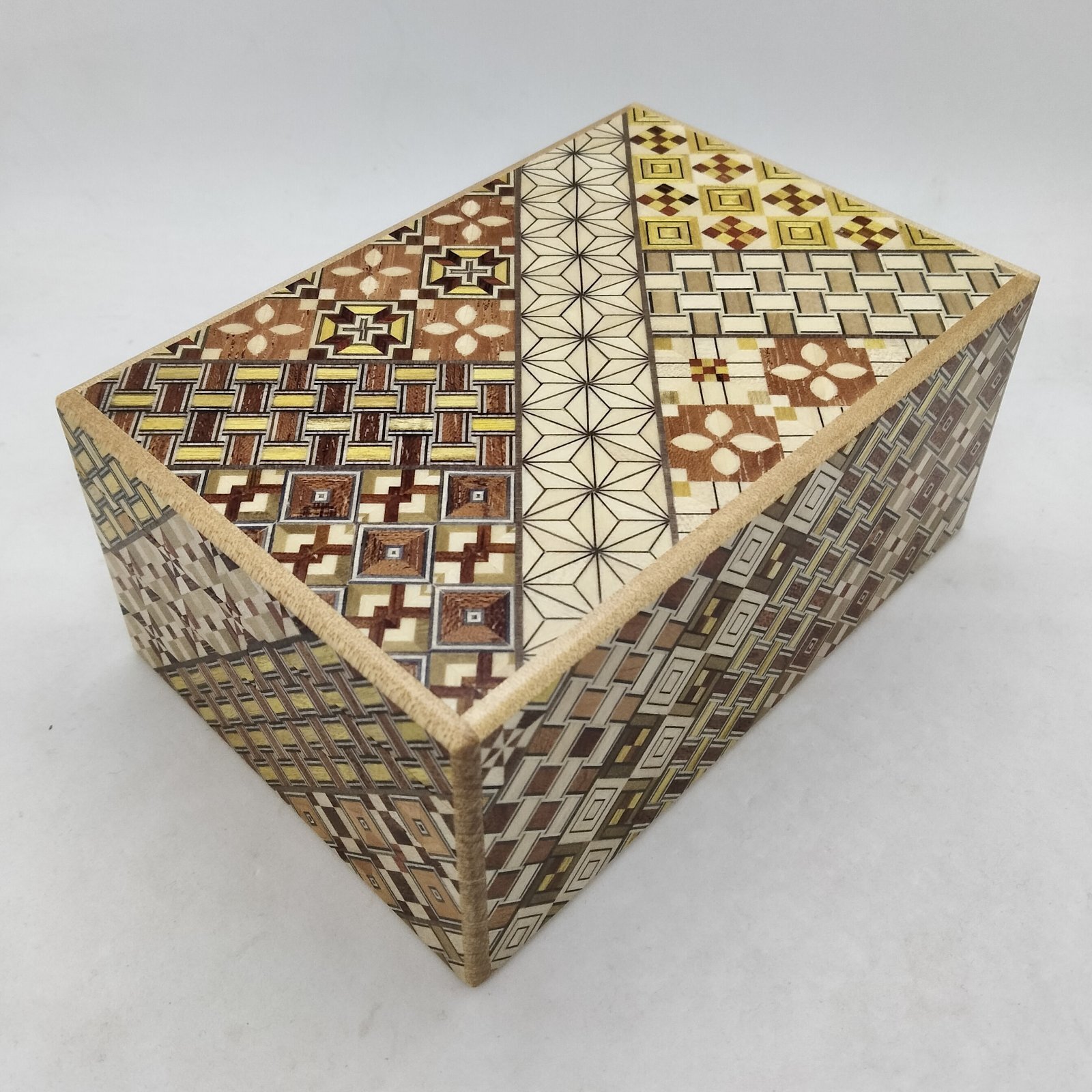 36 steps Yosegi 5 sun Japanese puzzle box Himitsu-bako - OKA CRAFT