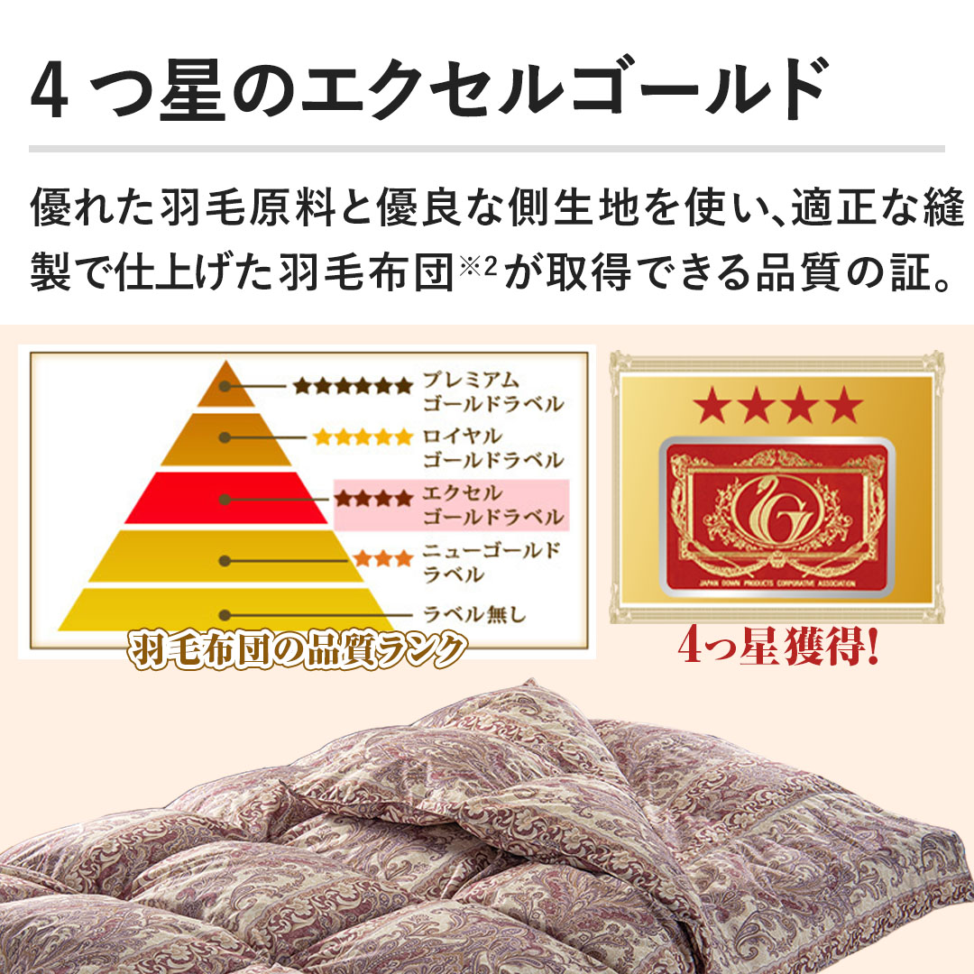 モリリン 布団・快眠グッズ 2枚合わせ羽毛掛布団 シングル ピンク