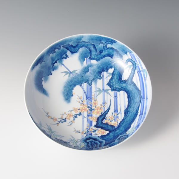 Japan Pottery Net / 色鍋島松竹梅七寸高台皿