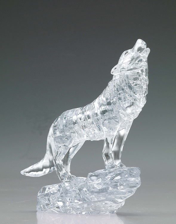 BEV-50216 クリスタルパズル シルバー ウルフ 37ピース ビバリー の