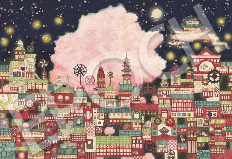 EPO-31-525 西村典子 夜桜幻楼 1053ピース ［CP-SK］ エポック社 の