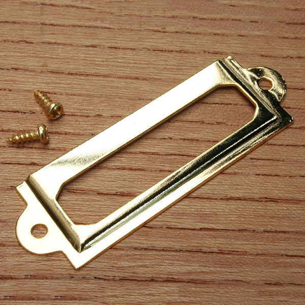 ネームプレート/金色 60x19mm (1袋10ケ入) ビス付 | つくる人をシゲキ