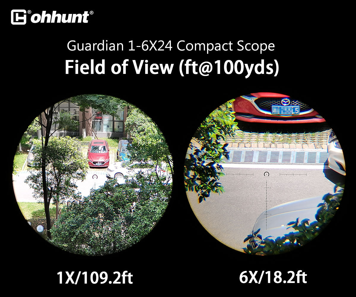 ohhunt® Guardian 1-6X24 コンパクト ライフル スコープ タクティカル