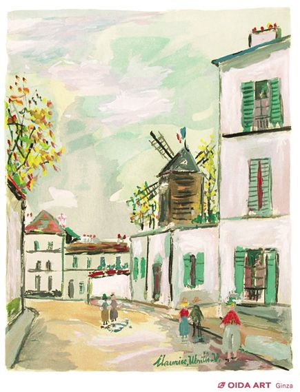 ユトリロ 霊感の村より「モンマルトルのモチーフ」 | 絵画など美術品の
