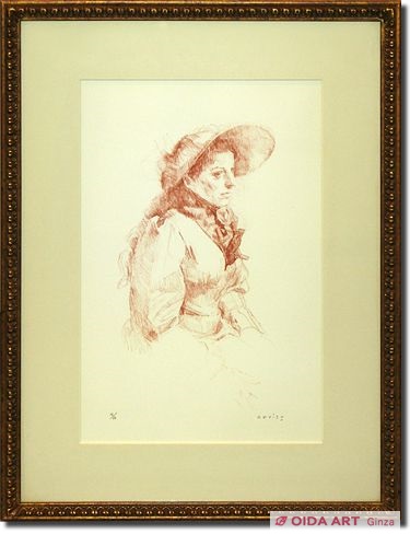 小磯良平 帽子の女（B） | 絵画など美術品の販売と買取 | 東京・銀座