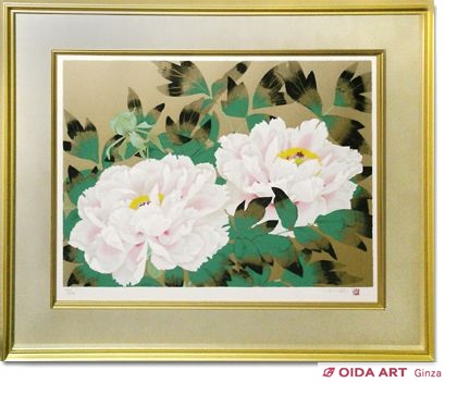 中島千波 牡丹花 | 絵画など美術品の販売と買取 | 東京・銀座 おいだ美術