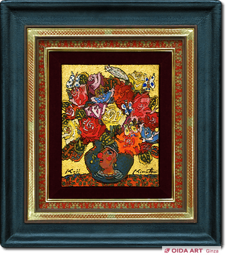 絹谷幸二 薔薇に蝶 | 絵画など美術品の販売と買取 | 東京・銀座 おいだ美術