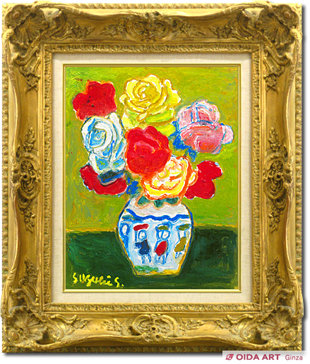 鈴木信太郎 ばら | 絵画など美術品の販売と買取 | 東京・銀座 おいだ美術