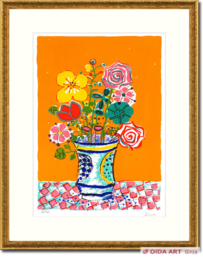 アイズピリ オレンジバックの花 | 絵画など美術品の販売と買取 | 東京