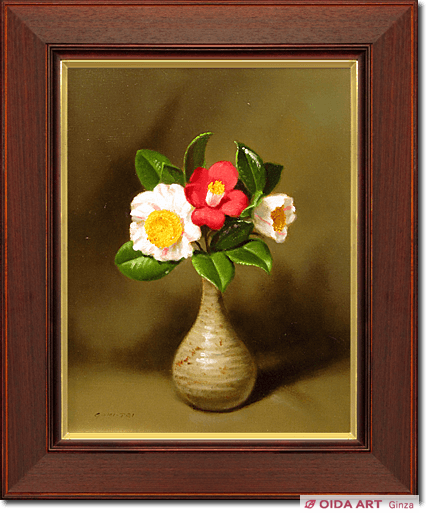 五味悌四郎 紅白椿 | 絵画など美術品の販売と買取 | 東京・銀座 おいだ美術