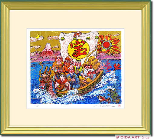 絹谷幸二 富嶽朝陽七福神渡海 | 絵画など美術品の販売と買取 | 東京