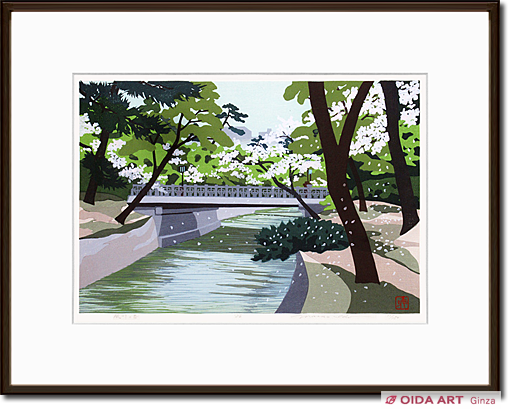 井堂雅夫 夙川の春 | 絵画など美術品の販売と買取 | 東京・銀座 おいだ美術