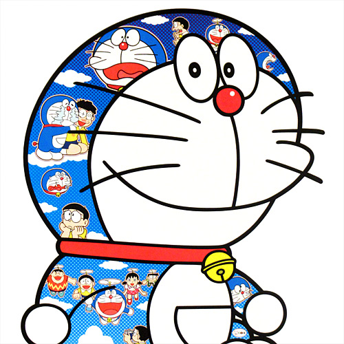 すわりドラえもん 泣いたり笑ったり×村上隆 版画 ED100 103162_l.png