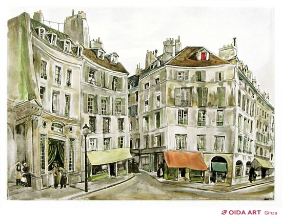 藤田嗣治 魅せられし河『ボーボー広場』 | 絵画など美術品の販売と買取