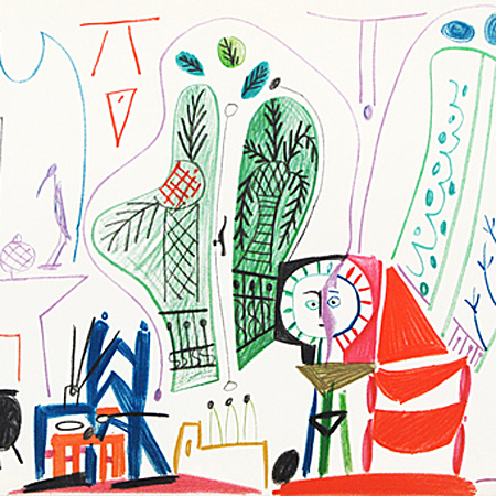 パブロ・ピカソ スケッチブックより アトリエVI | 絵画など美術品の