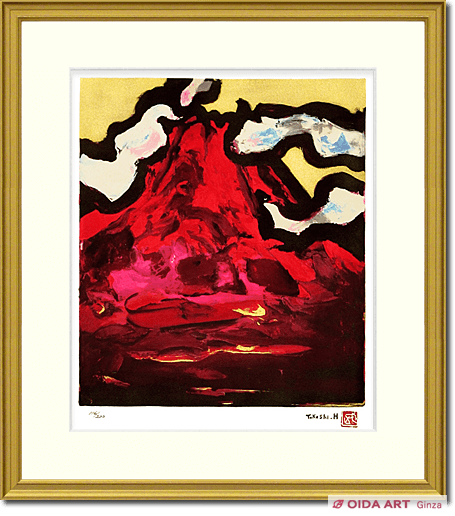 林武 赤富士 | 絵画など美術品の販売と買取 | 東京・銀座 おいだ美術