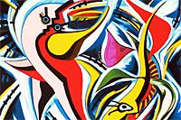 中村研一、【大雪山】、希少・大判豪華画集画、新品高級額、額装付