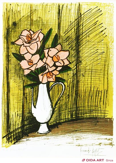 ベルナール・ビュッフェ 椿 | 絵画など美術品の販売と買取 | 東京