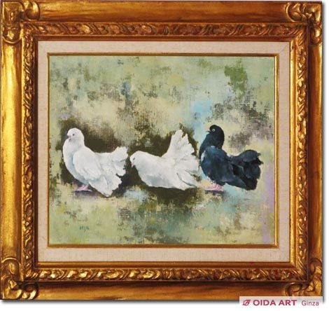 五百住乙人 孔雀鳩 | 絵画など美術品の販売と買取 | 東京・銀座 おいだ美術