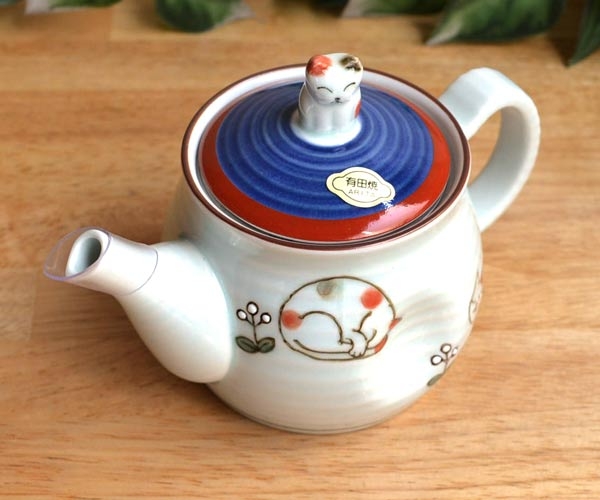 有田焼急須 猫 後手