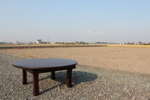 九州産杉無垢材を使った安心な丸座卓ちゃぶ台