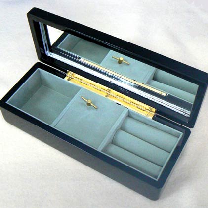 ≪在庫処分 70％オフ≫ 会津塗り 黒 長角・リング指しつき（桜 さくら